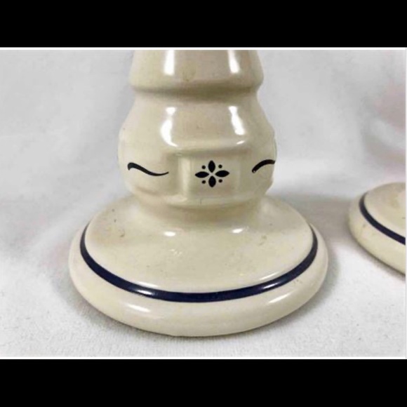 Longaberger Woven Blue Candle Holders - Picture 2 of 5